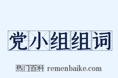 党小组组词是什么意思的图片